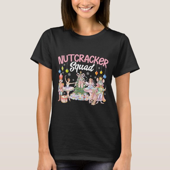 T-shirt Christmas Nutcracker Squad Ballet Family Matching  (Devant)