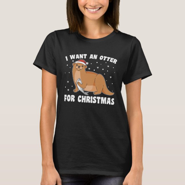 T-shirt Christmas Otter Otter For All Christmas Otters (Devant)