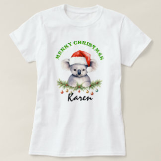 T-shirt Christmas Oz Animals Koala Matching Women's