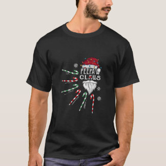 T-shirt Christmas Peepaw Claus Peepaw Beard Sucre de canne