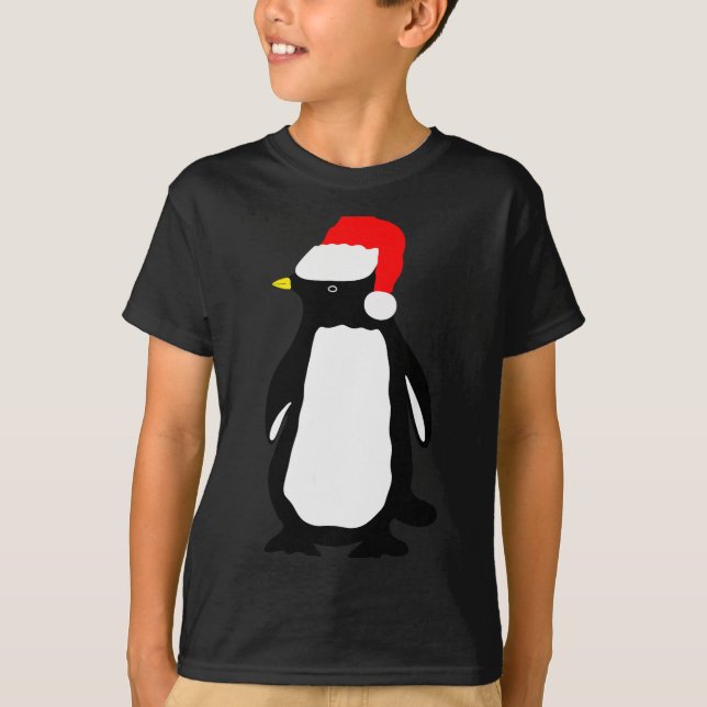 T-shirt Christmas Penguin Pajamas Shirt  (Devant)