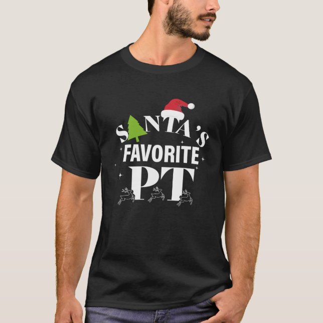 T-shirt Christmas Physical Therapy  Santa s Favorite PT (Devant)