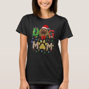 T-shirt Christmas Poodé Maman Casquette Père Noël Scarf Pl