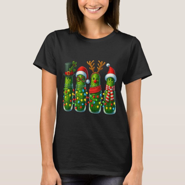 T-shirt Christmas Pun Ckle Lights Funny Vegetable Holiday  (Devant)