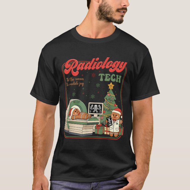 T-shirt Christmas Radiology Tech Funny Gingerbread Man Rad (Devant)