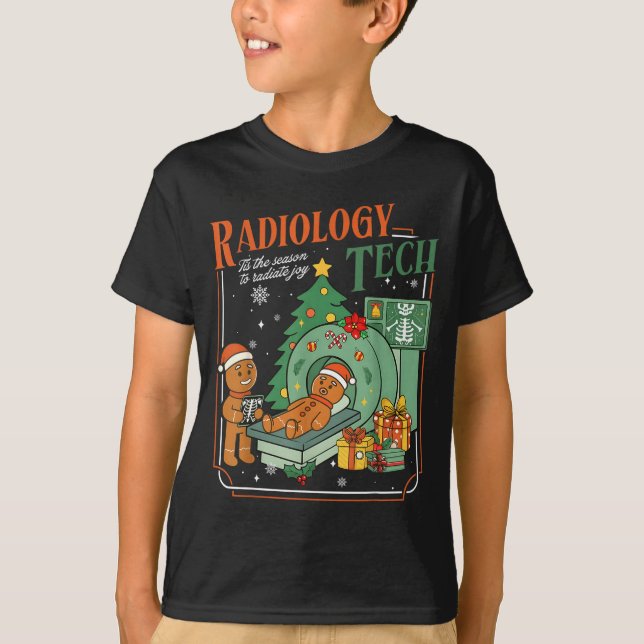 T-shirt Christmas Radiology Tech Funny Gingerbread Man Rad (Devant)