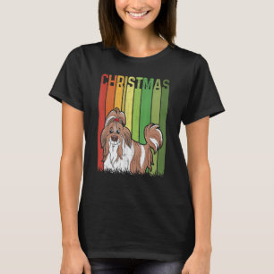 T-shirt Christmas Retro Shih Tzu Chien Groupe Correspondan