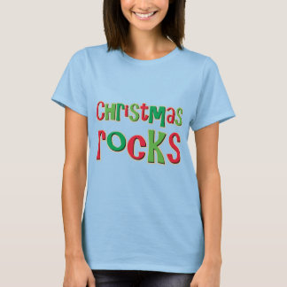 T-shirt Christmas Rocks In Red and Green