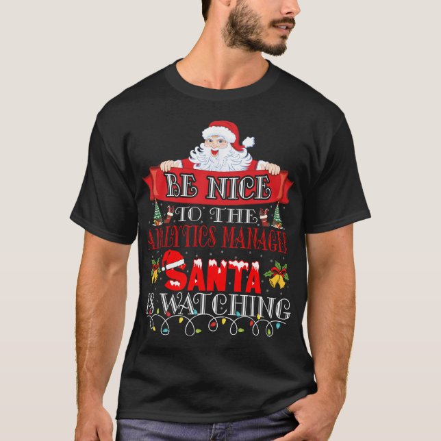 T-shirt Christmas Santa Claus Analytics Manager Gift  (Devant)