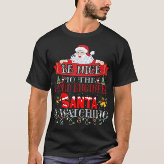 T-shirt Christmas Santa Claus Cloud Engineer Gift
