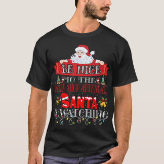 T-shirt Christmas Santa Claus Coffee Shop Attendant Gift
