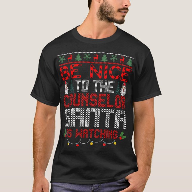 T-shirt Christmas Santa Claus Counselor Gift  (Devant)