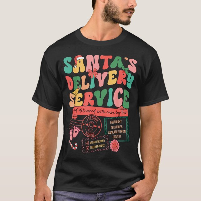 T-shirt Christmas Santas Delivery Service L&amp;d Labor De (Devant)