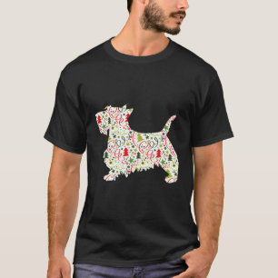 T-shirt Christmas Scottie Scottish Terrier Dog Wrapper Pa