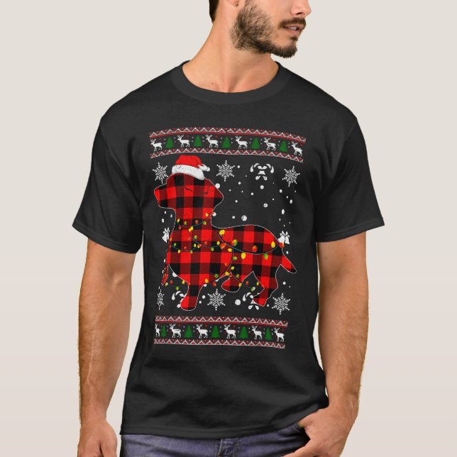 T-shirt Christmas Shirt For Dachshund Lover Gift Santa Buf (Devant)