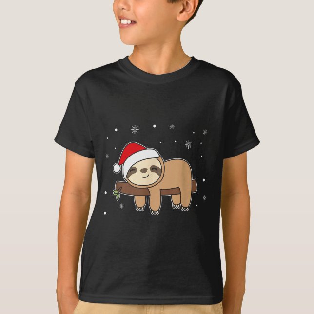 T-shirt Christmas Sloth For Christmas Sweet Sloths  (Devant)