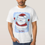 T-shirt Christmas Snowman Père Noël<br><div class="desc">T-shirt Père Noël Snowman par ArtMuvz Illustration. Vêtements de bonhomme de neige, t-shirts, cadeaux. T-shirt Snowman, cadeaux de Noël et vêtements de Noël de vacances. Vous pouvez ajouter votre nom ou ajouter du texte à la place. Customisez cet hiver Snowman Père Noël t-shirt pour le rendre unique à vous ou...</div>