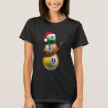 T-shirt Christmas Snowman Pool Balls Billard Joueur Funn<br><div class="desc">Noël Snowman Pool Balls Billard Joueur amusant</div>
