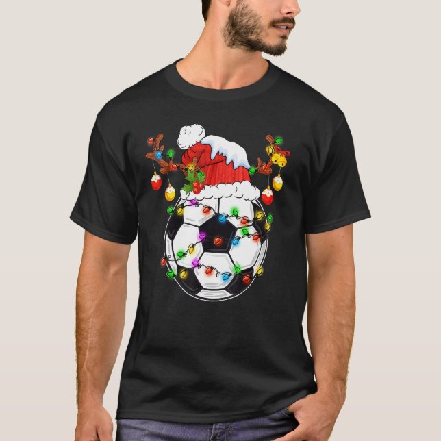 T-shirt Christmas Soccer Snow Holiday Sport Lover Soccer P (Devant)