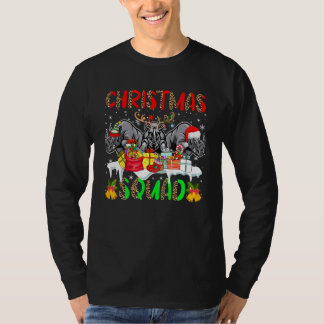 T-shirt Christmas Squad Leopard Three Santa Reindeer Elf R
