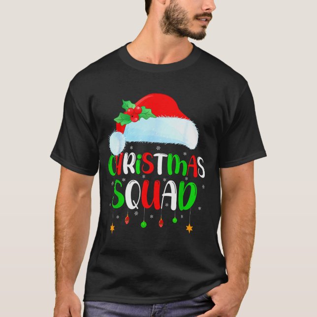 T-shirt Christmas Squad Matching Family Group Santa Xmas P (Devant)