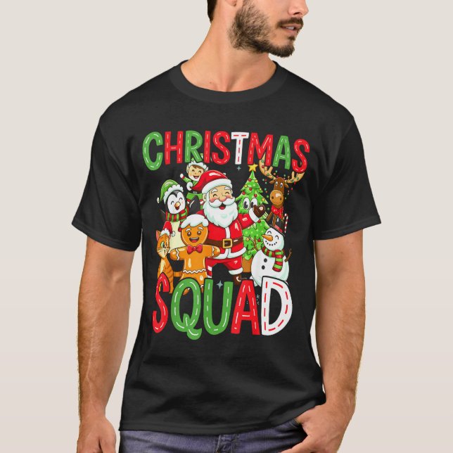 T-shirt Christmas Squad Santa Family Matching Xmas  (Devant)