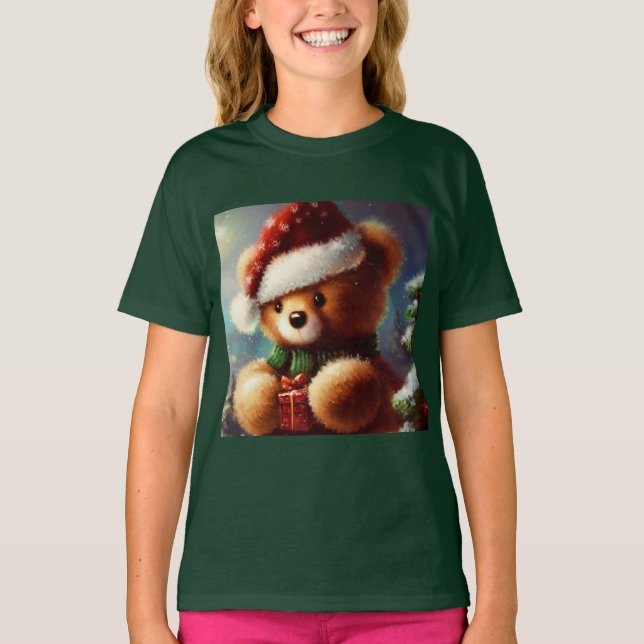 T-shirt Christmas Teddy Bear 2 (Devant)