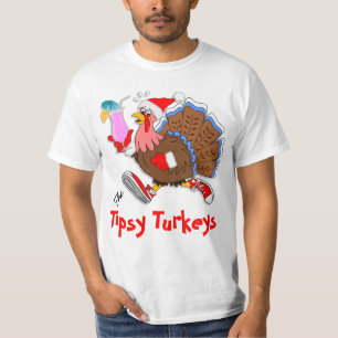 T-shirt Christmas Tipsy Turkey (Cocktail) - LS Sport-Tek