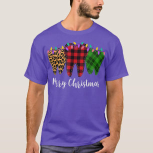 T-shirt Christmas Tooth Dentist Dental Assistant Teeth Leo