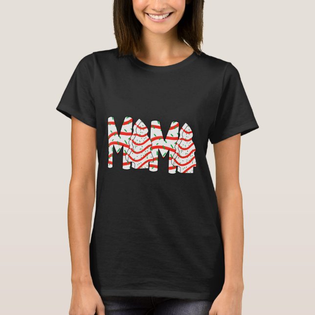 T-shirt Christmas Tree Cake Mama Xmas Mom Family Matching  (Devant)