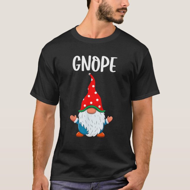 T-shirt Christmas Tree Cute Gnomes Family Matching Novelty (Devant)