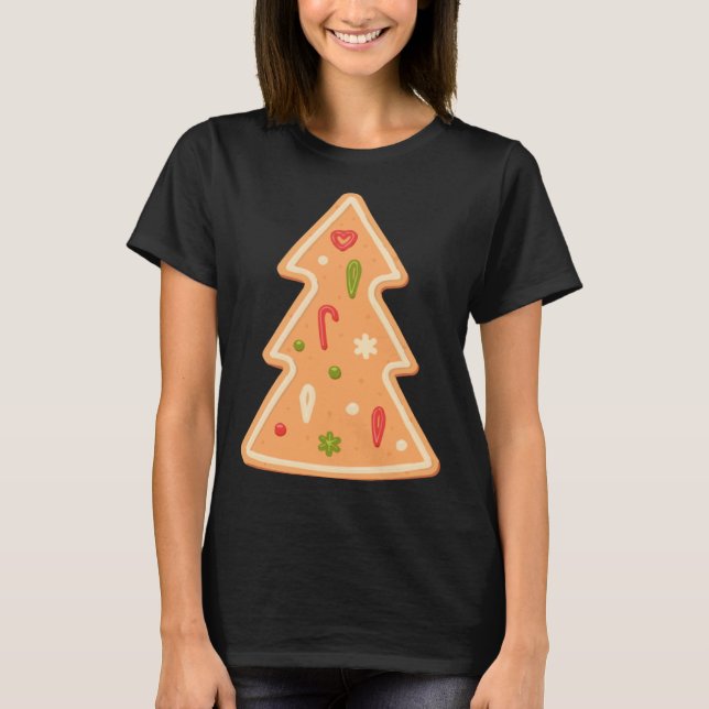 T-shirt Christmas Tree Gingerbread cake Xmas (Devant)