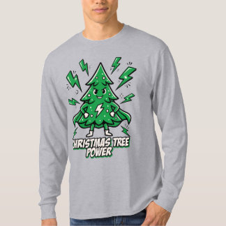 T-shirt Christmas Tree Power Festive Tee