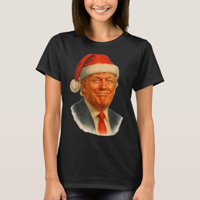 T-shirt Christmas Trump Face Santa Funny Xmas Meme Men Wom (Devant)