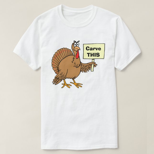 T-shirt Christmas Turkey cite une carve humoristique (Design devant)