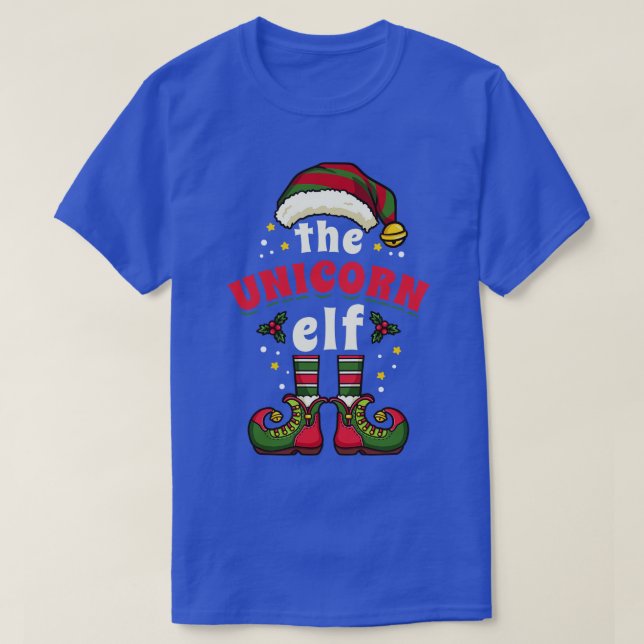 T-shirt Christmas Unicorn Elf (Design devant)