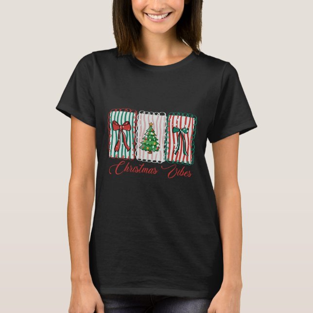 T-shirt Christmas Vibes Festive Holiday Design (Devant)