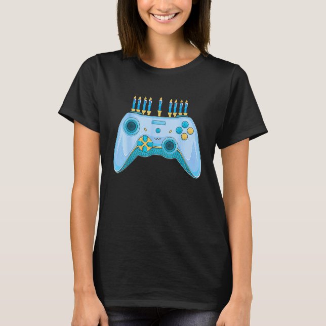T-shirt Christmas  Video Game Controller Hanukkah Jewish G (Devant)