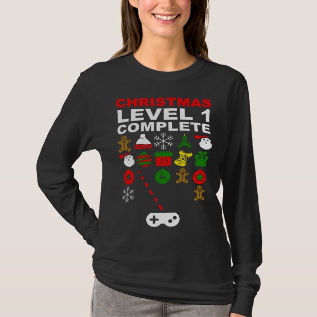 T-shirt Christmas Video Gaming Decoration Invaders Gamer (Devant)
