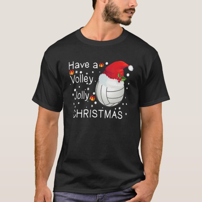 T-shirt Christmas Volleyball Have A Volley Jolly Christmas (Devant)