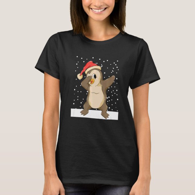T-shirt Christmas winter Christmas Xmas penguin dab Christ (Devant)