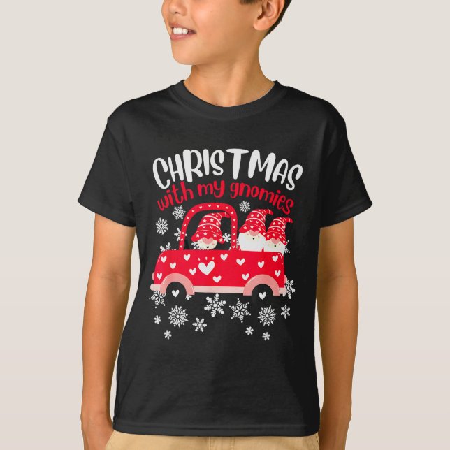T-shirt Christmas With My Gnomies ,funny Christmas Pajamas (Devant)