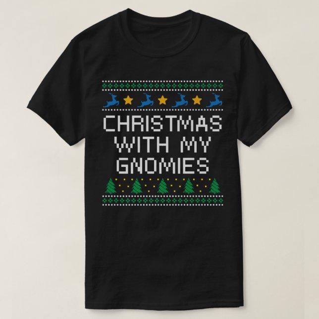 T-shirt Christmas With My Gnomies Xmas Friends Christmas E (Design devant)