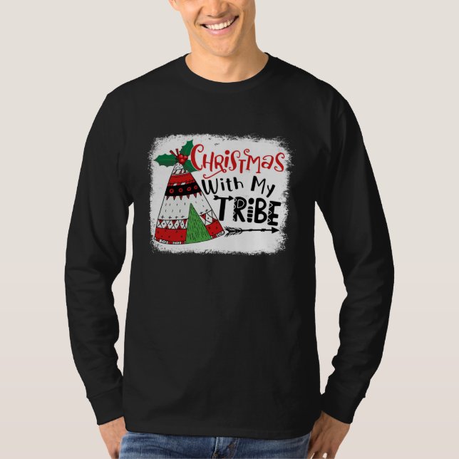 T-shirt Christmas With My Tribe Camping Fun Family Matchin (Devant)