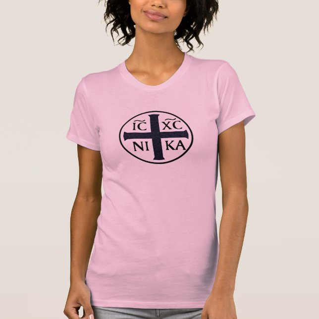 T-shirt Christogram ICXC NIKA Jésus conquiert religieux (Devant)
