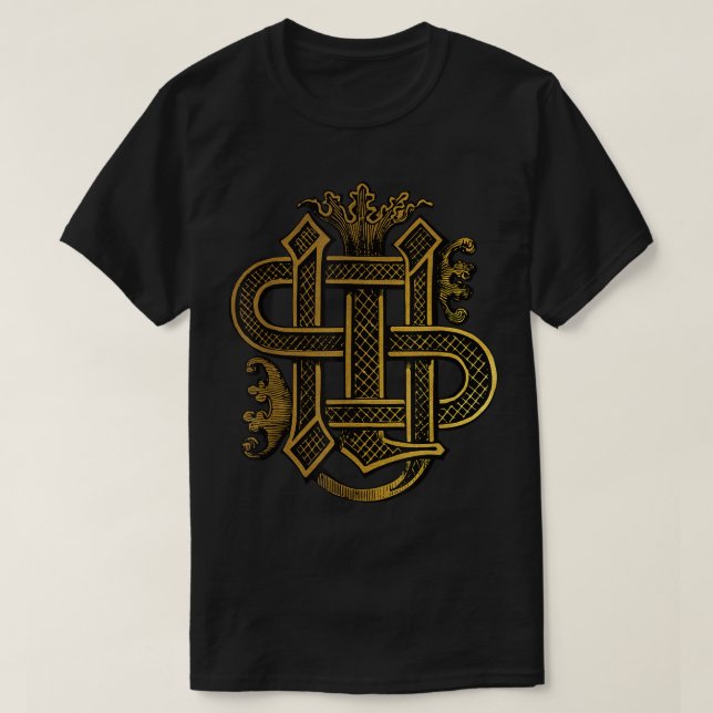 T-shirt Christogram IHS Jésuites Jésus Christ Symbole (Design devant)