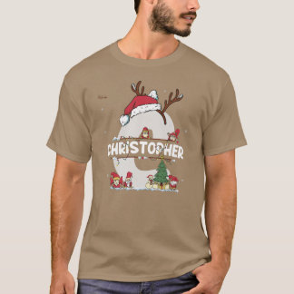 T-shirt Christopher Christmas tee w Christopher Name for f