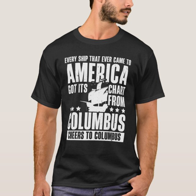 T-shirt Christopher Columbus Italian American Happy Columb (Devant)