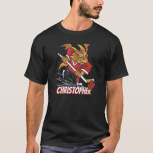 T-shirt Christopher Dragon Jouer Hockey Adultes Enfants Ic