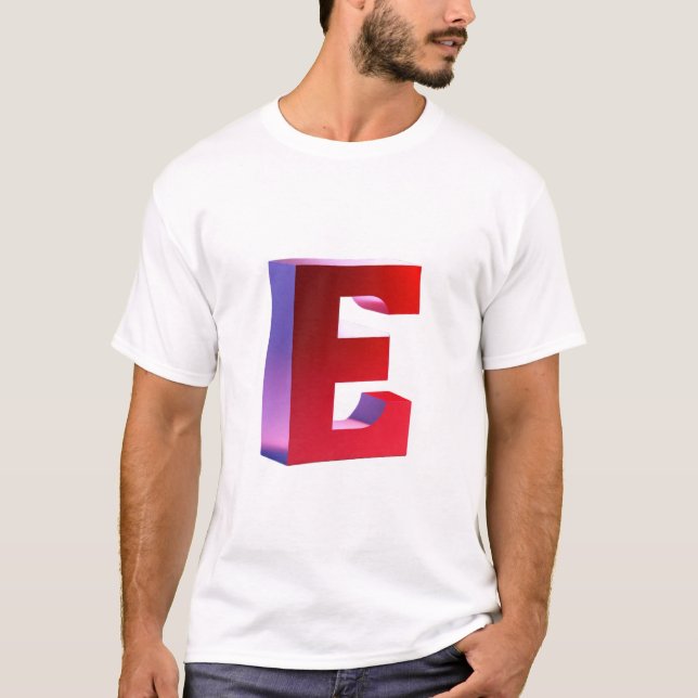 T-Shirt chromé à lettres bulles Y2K | Rose Bleu (Devant)